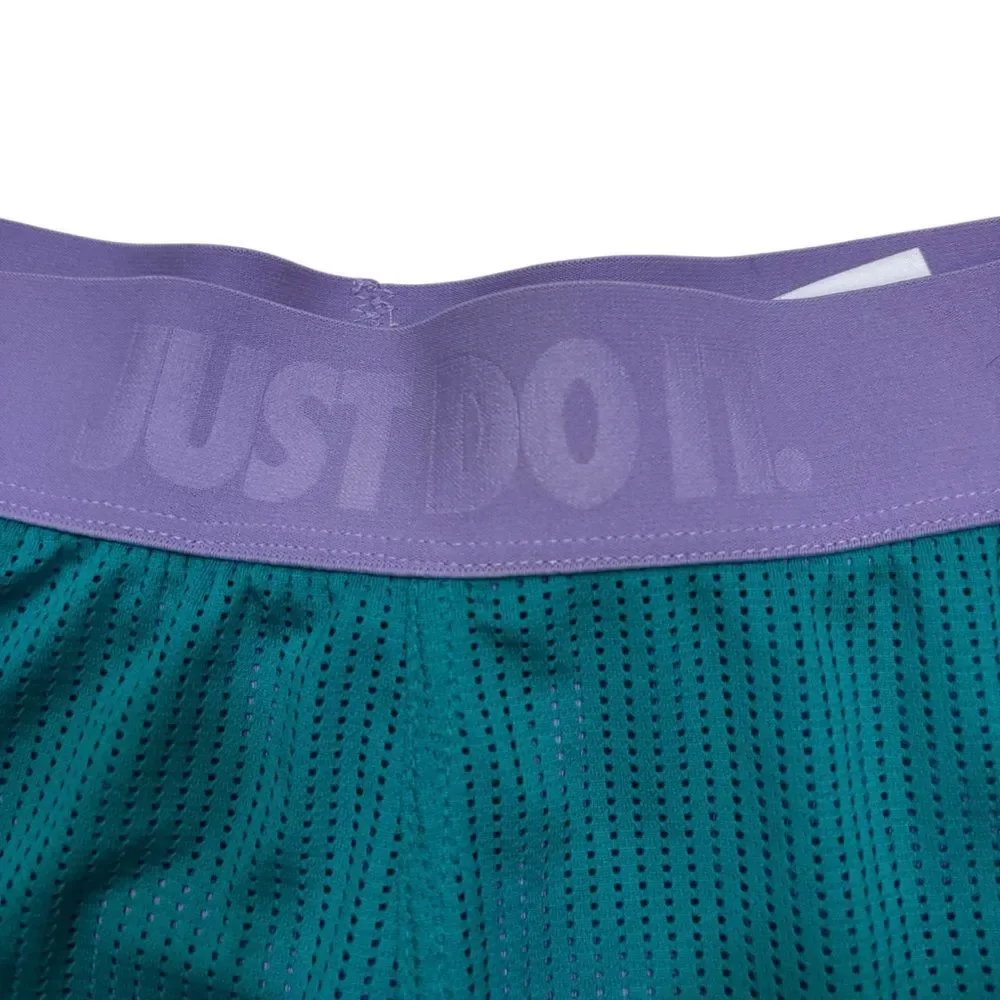 Ladies Nike Dri-Fit Teal‎ and Purple Mesh Athletic Shorts Lined Size Medium